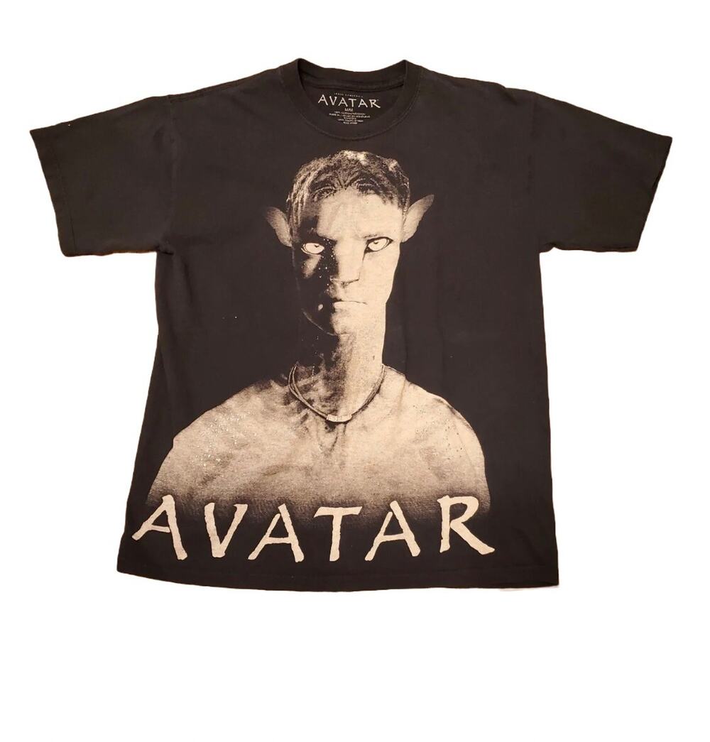 Rare 2009 James Cameron Avatar movie promo t shirt Black Medium Large Graphic